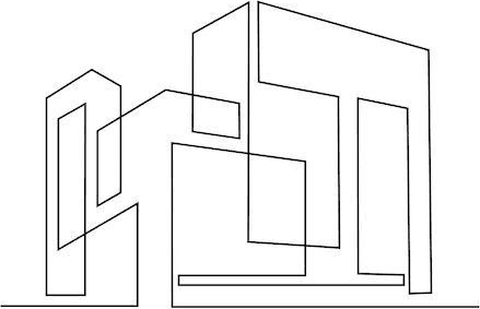 Ilustração de fachada de edifício residencial